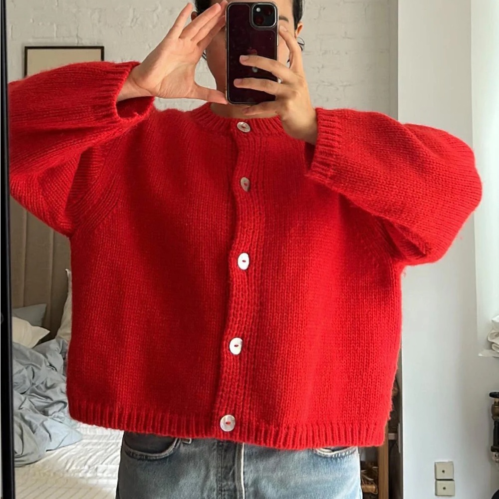 Nikki Chasin Sheba Cardigan Sweater- Habanero